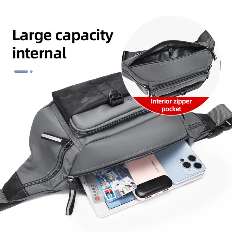Gym Sports Chest Bag Motorcycle Hiking Cycling Running Commuting Waist Bags Portable Travel Outdoor Trip Mobile Phone Cross Pack