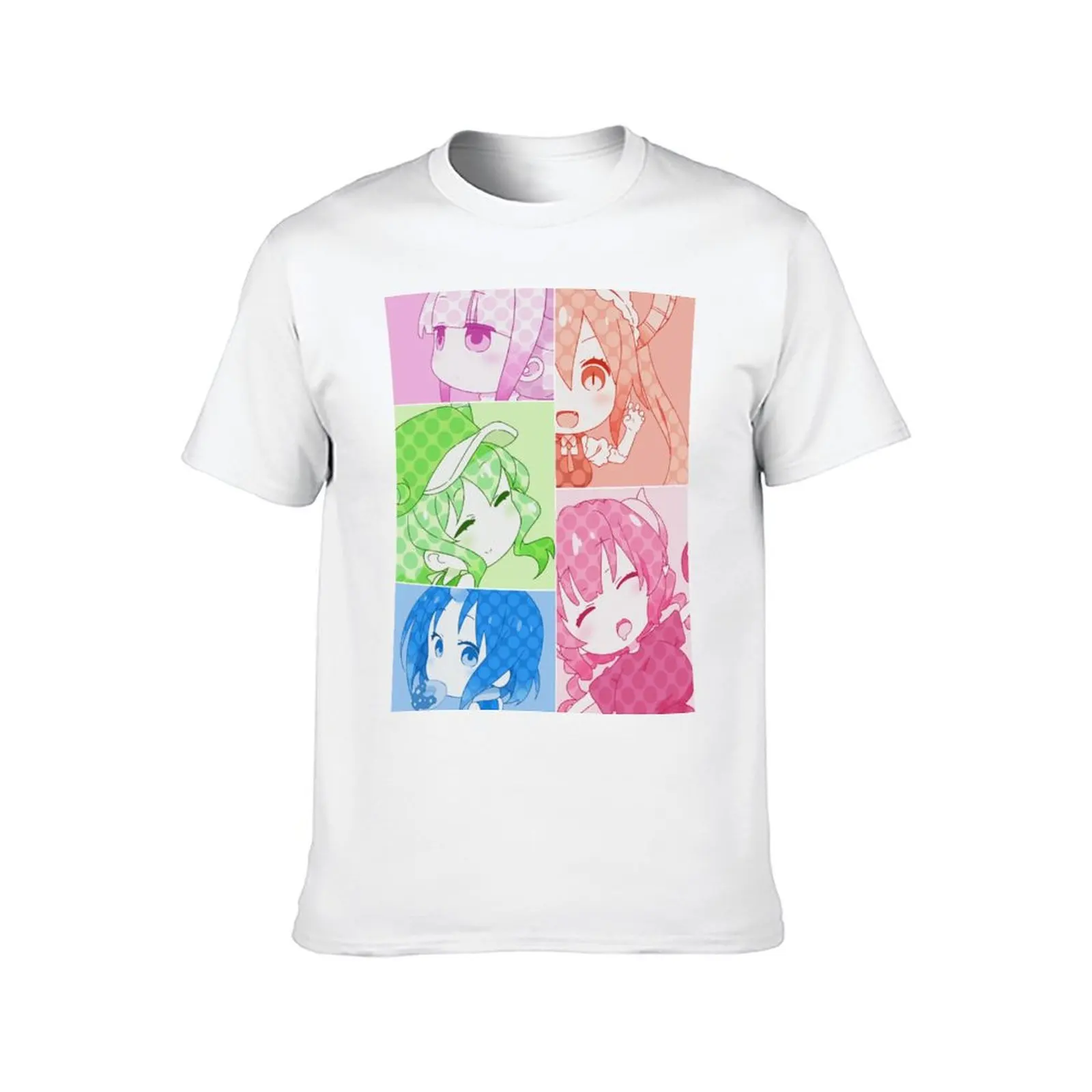Tohru ilulu Kanna Lucoa Elma Dragon Maid Comic Style T-Shirt man t shirt luxury man t shirt heavy cotton T-Shirt