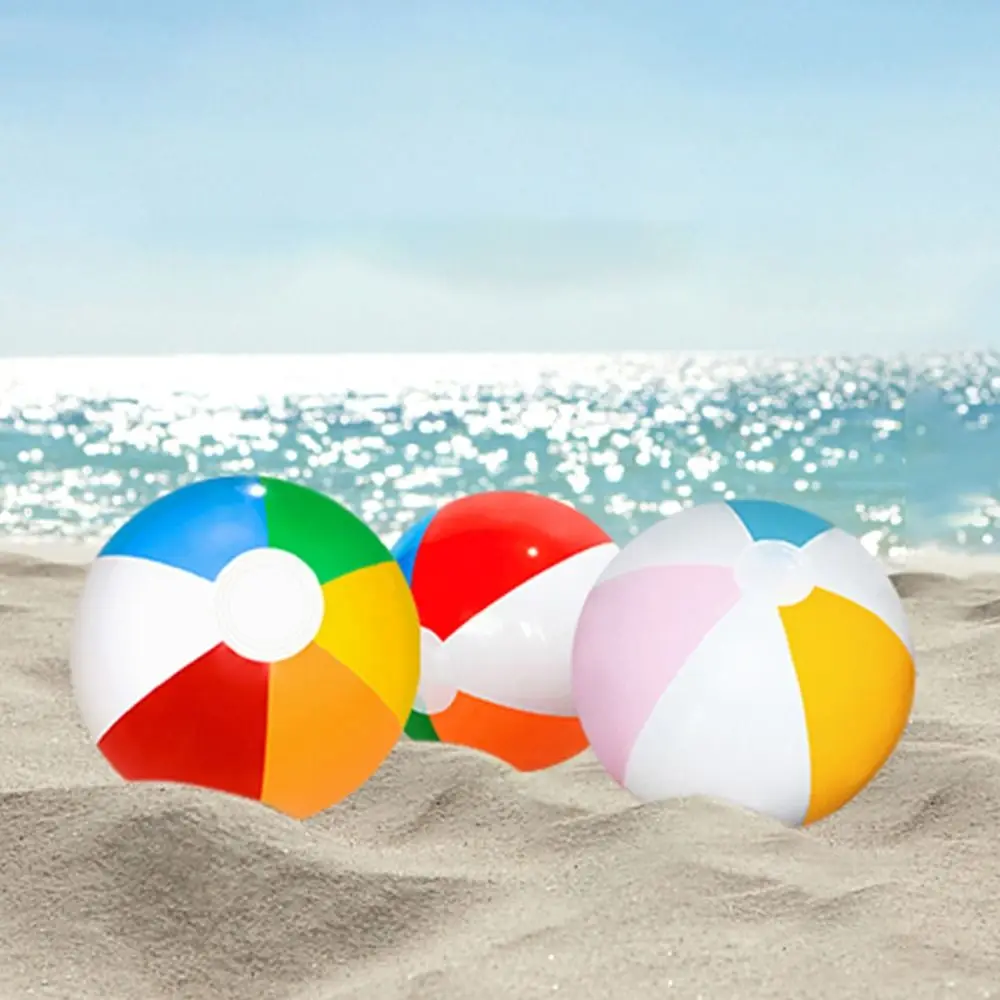 Fun Party Toy Big Inflatable Beach Ball PVC 40cm Rainbow Beach Ball 30cm Colourful Blow Up Beach Balls Kids