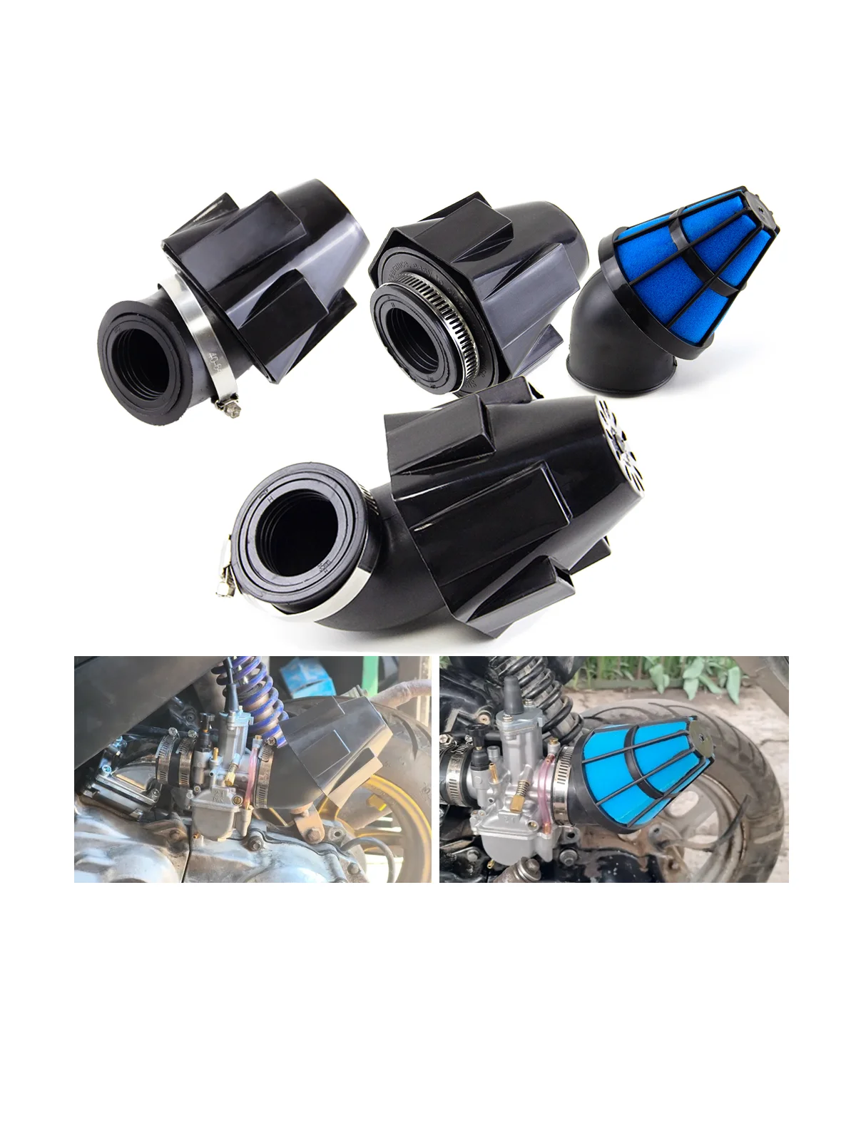 AliExpress NONE 35 38 42 45 48 50 mm New Motorcycle Foam Air Filter With Waterproof Housing Sponge Cleaner Filter Scooter Pit Bike ATV Accessory