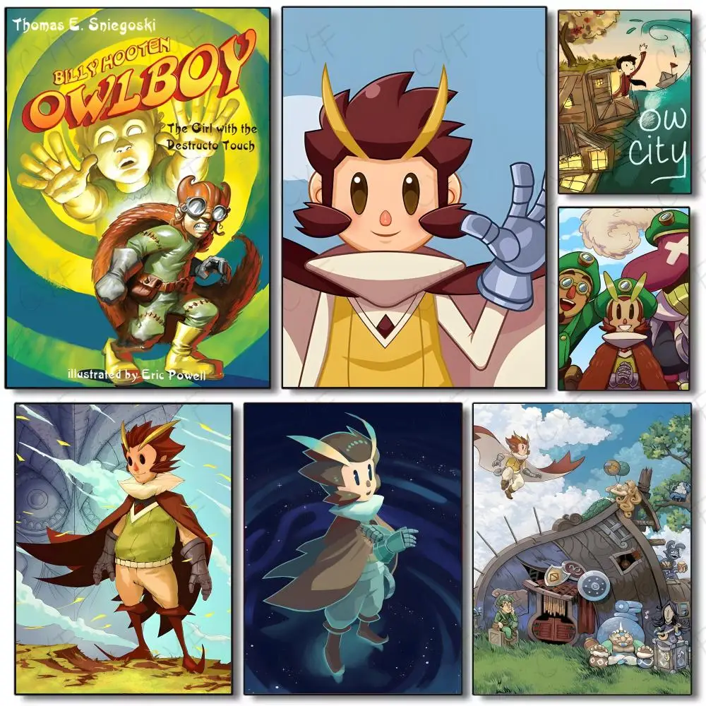 Fantasy Adventure Game O-Owlboy Poster Poster Painting Wall Art Mural for Living Room Home Decor and Gifts