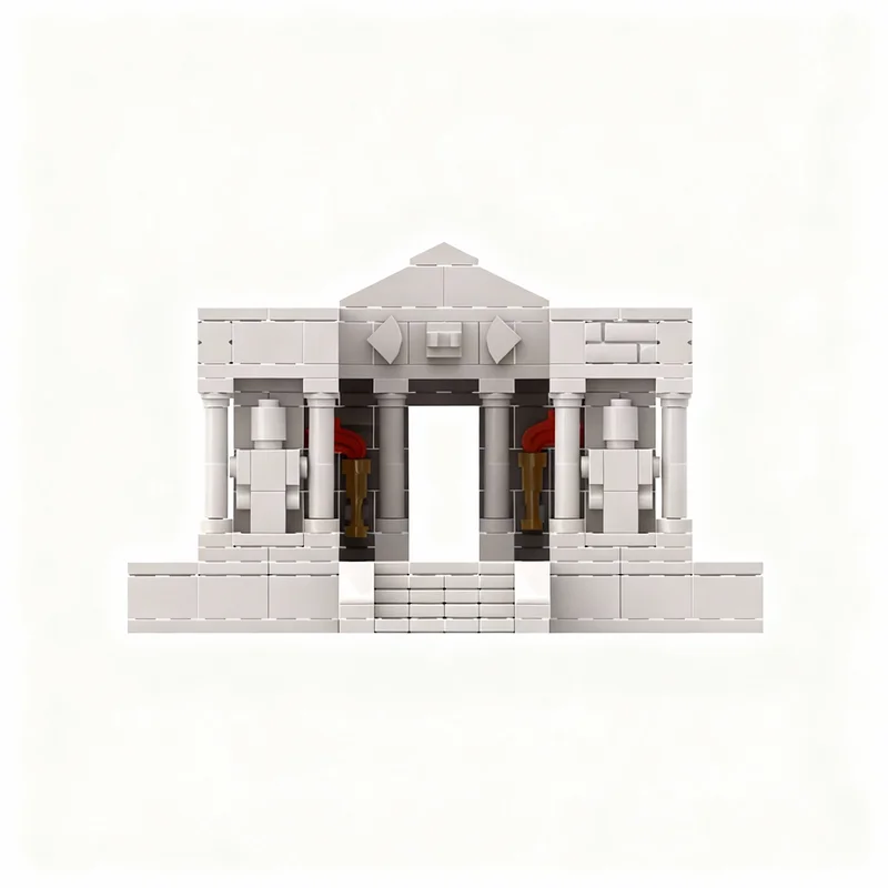 625pcs MOC Gemini Temple Saint Seiya Architecture Model Building Blocks Construction Christmas Gifts Toys Kids Birthday