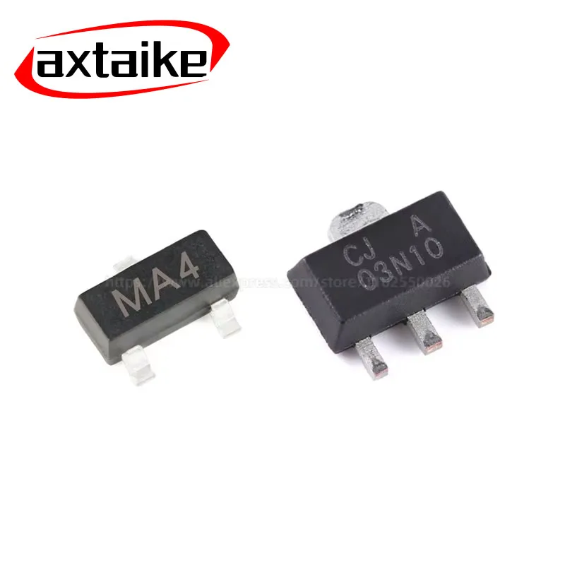 20PCS 3N10 MA4 4N10 MA5 SOT-23 CJA03N10 03N10 SOT-89 MOSFET 100V 3A 4A N-Ch transistor