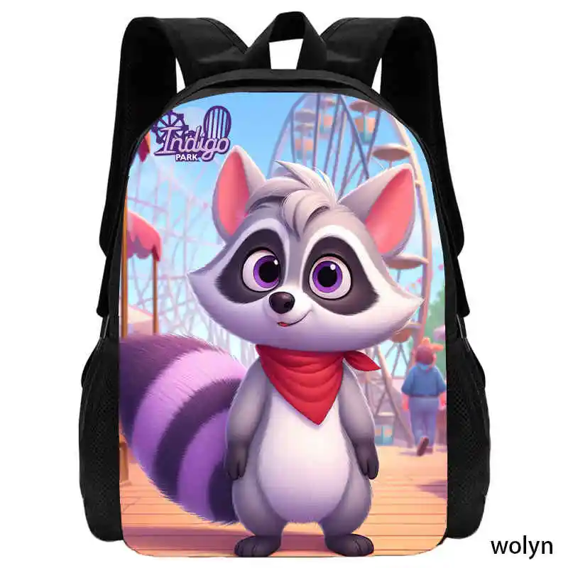 

Cartoon School Bags for Boys Girls ,Mochila Indigo Anime Park School Backpack for Kindergarten,Cute Light Weight Kids Bags