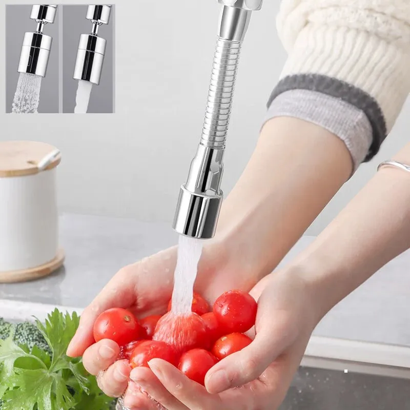 14/20cm Faucet Extender 360° Rotary Kitchen Sink Faucet Bubbler Water-Saving Device Adapter Nozzle Bathroom Accessories