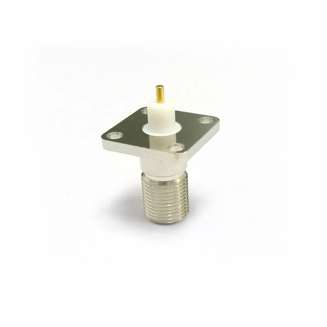 1Pc F Type Vrouwelijke Jack Rf Connector 4-Hole Panel Mount Chassis Soldeer Post Nieuw