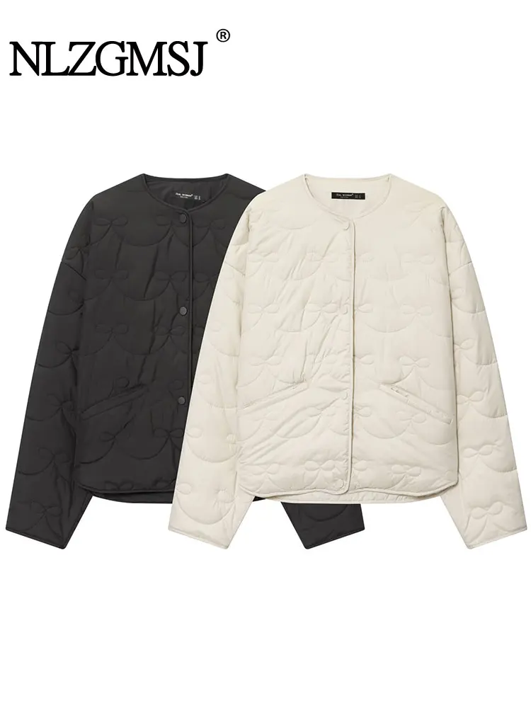 

NLZGMSJ Casual Women Padded Jacket Solid Oversized Button Pockets Long Sleeve Thick Coat New Fashion Autumn Winter Outwear