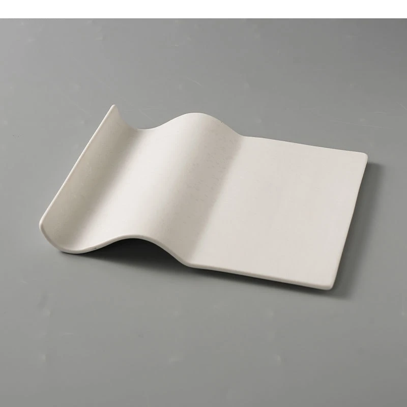 French Dessert Plate Shaped Ceramic Dining Restaurant Main Course Steak Service Tray Home Kitchen Tableware