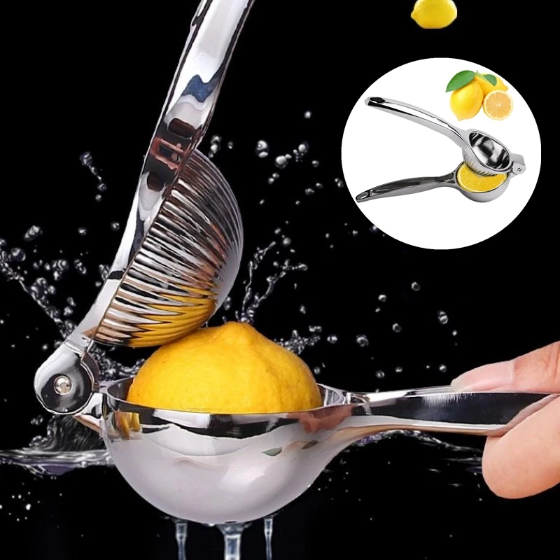 

Manual Lemon Squeezer Zinc Alloy Steel Orange Squeezer Juicer Fruit Juice Citrus Press Machine Handle Press Multifunctional Tool