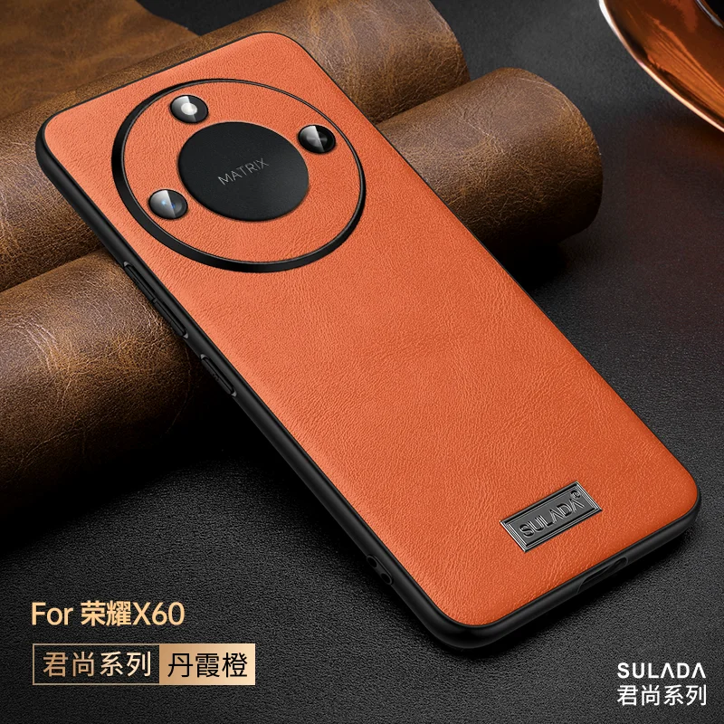 

High end Brand For Honor x60 cover Honor x60 pro Case Genuine Leather Phone Back Case For Honor x60 Cover Honor x60 pro Shell