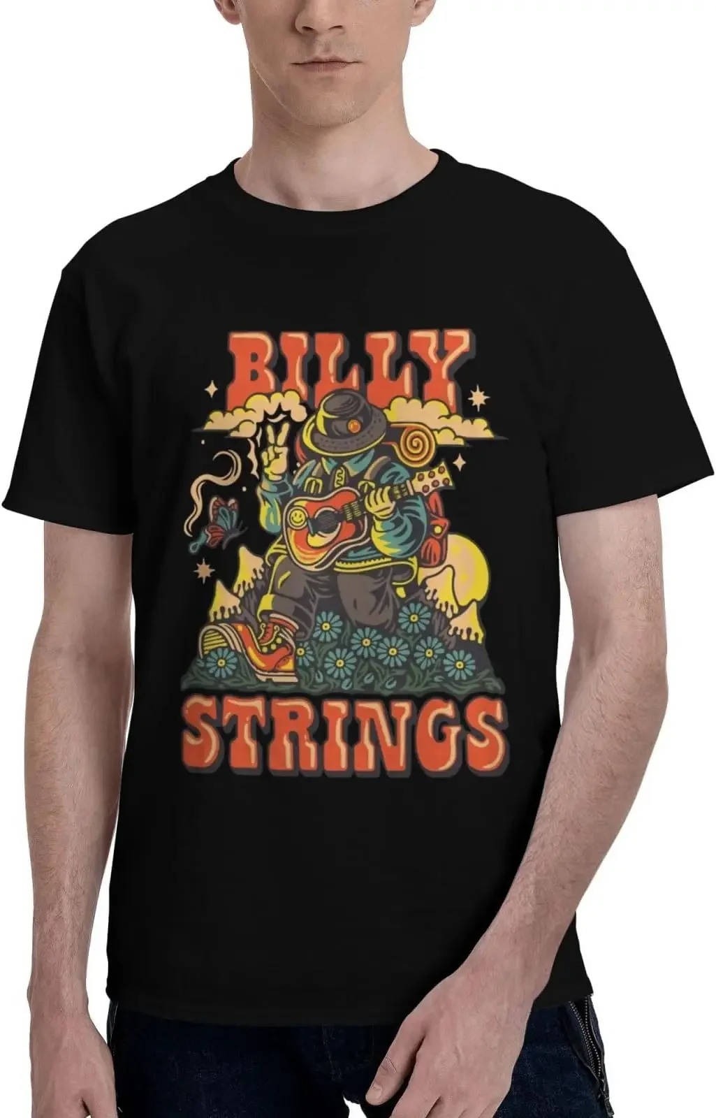 Retro T Shirt for Bi lly String Short sleeve Big Boys Tees High Quality 100%Cotton Short Sleeve