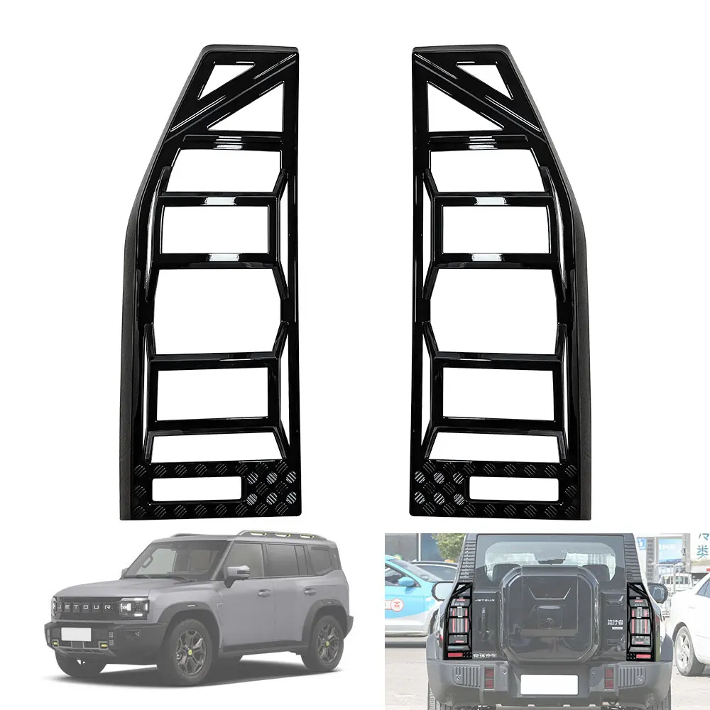 

Tail Light Cover Fit for JETOUR Traveler 2023 2024 ABS Matte Black Rear Tail Light Cover Tail Light Frame