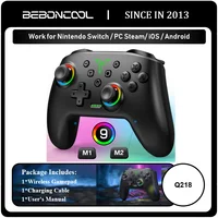 Controlador inalámbrico para Nintendo Switch OLED Console Pro Gamepad con batería recargable de 600Mah función Turbo programable