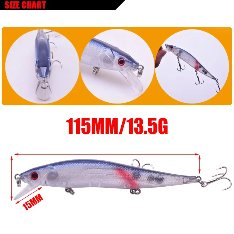 Crankbait 11,5cm 13,5g – Señuelo duro para lubina - imagen 2