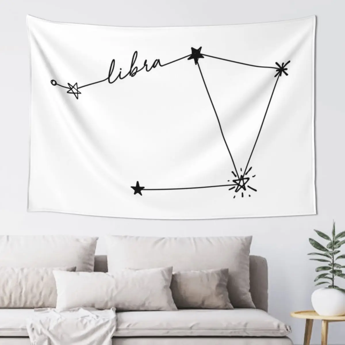 Libra Constellation Drawing Sticker Tapestry Art Mural Tapete For The Wall Home Decoration Decoration For Rooms Tapestry