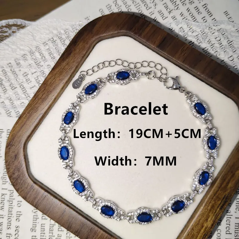 Andara S925 Sterling Silber Armband mit blauem Saphir für Damen, hochwertiger Schmuck, geeignet für verschiedene Anlässe – Detail 1