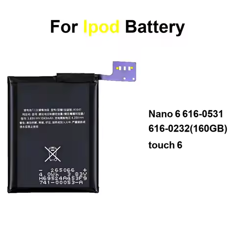 Battery Stable 616-0232(160GB) 330-1043mAh For Apple iPod Nano Touch 6 6TH 16GB 6G 7TH 8GB Gen Generation 6