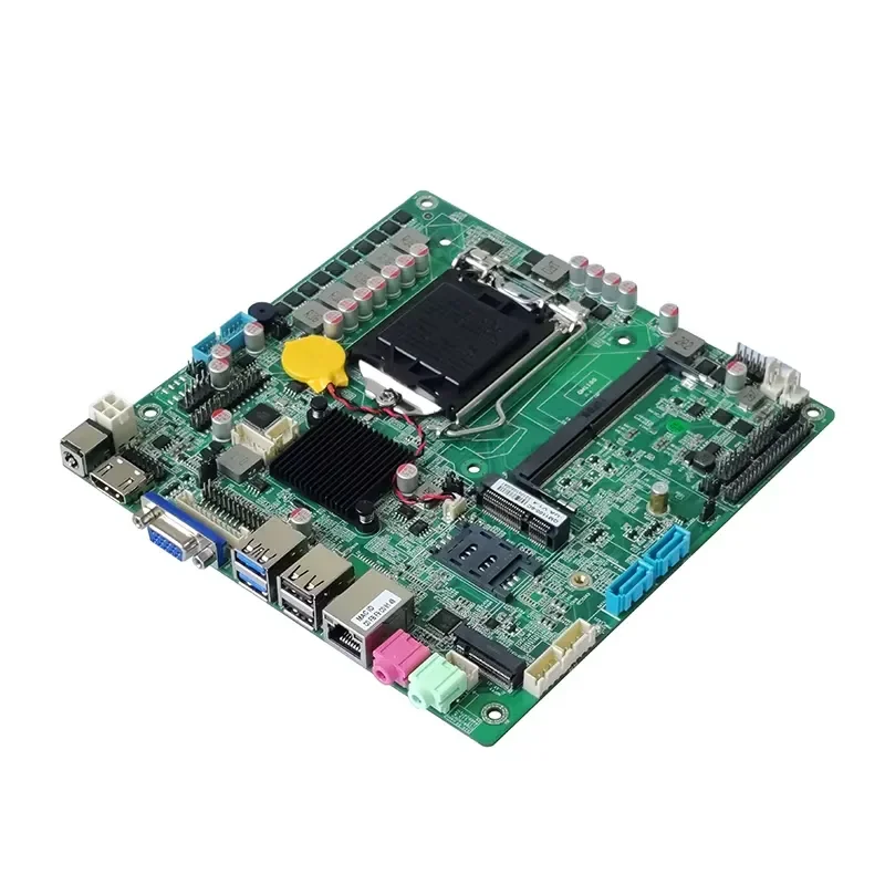 BOLRZO 2026 ELSKY LGA 1151 main board with processor I7-7700 4K for desktop H110 M. 2_SSD Mini-PCIE SIM slot