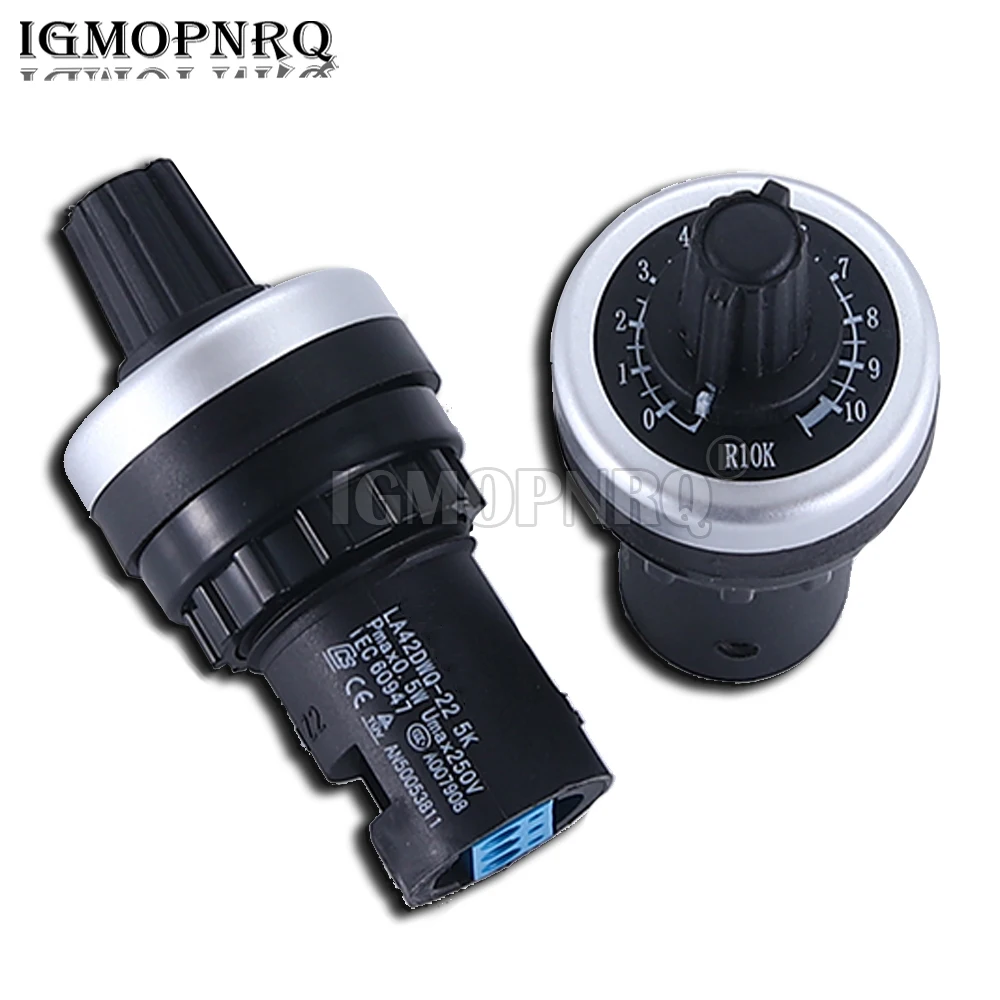 1PCS LA42DWQ-22 1K 2K 5K 10K 22mm Diameter Pots Rotary Potentiometer Converter Governor Inverter Resistance Switch 20K 50K 100K