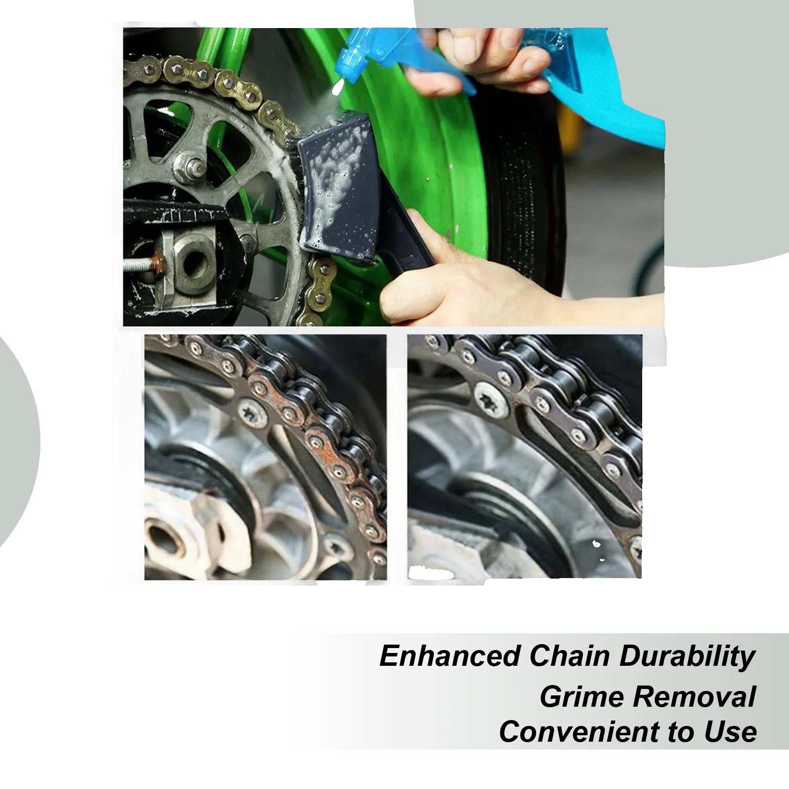 

2in1 Portable Chain Cleaner Motorcycle Road Bike Chain Clean Brush Bicycle Clean Motorcycle Tools Chain Cleaner Maintenance Tool