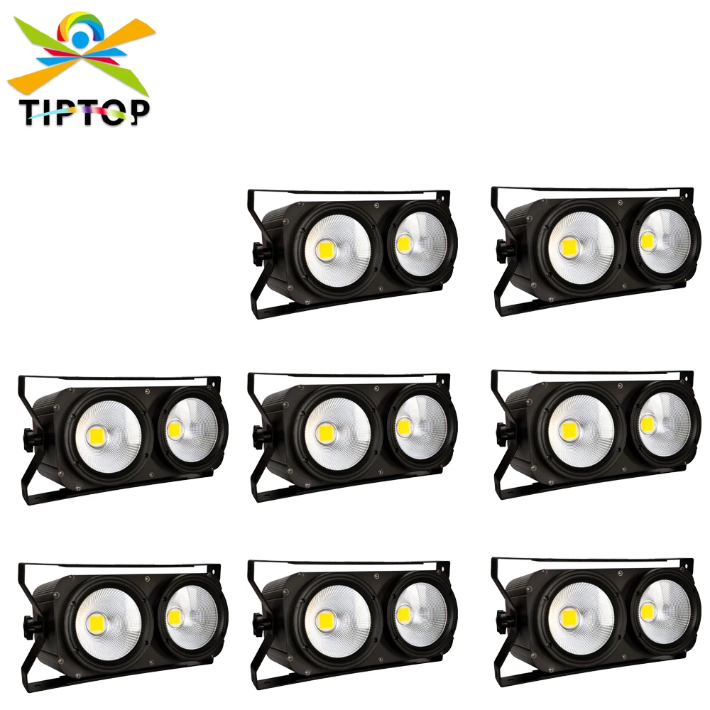 

Freeshipping 200W 2 Eye Led Audience Light White Color Wall Washer Professional Stage Lighting COB Spliceable Chassis