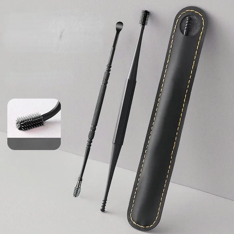 

Double Head Spiral Soft Silicone Earwax Removal Ear Scoop Set Stainless Steel Earwax Removal