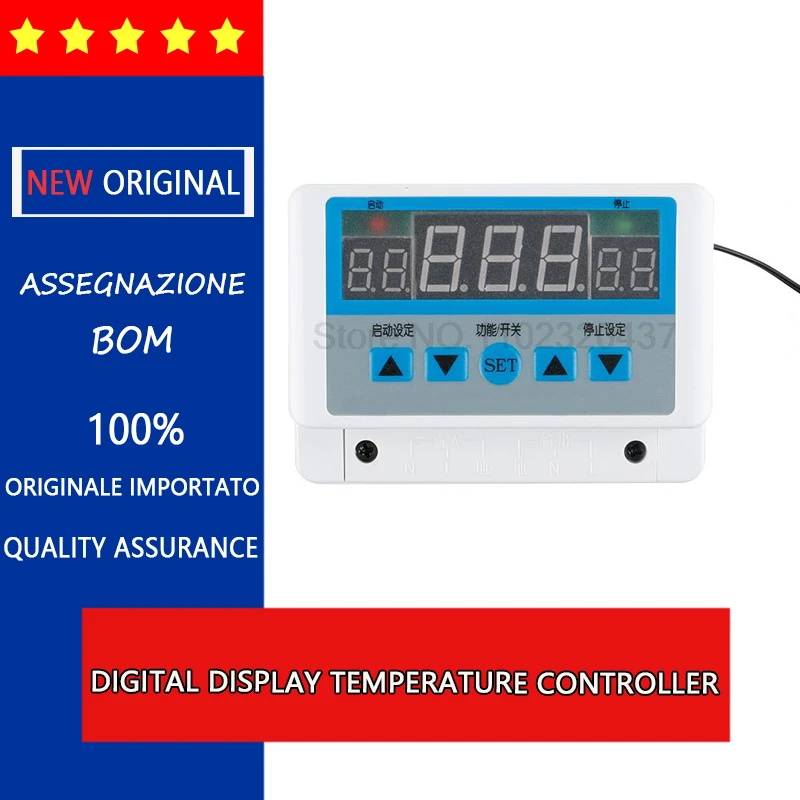 DC12/24/AC220V digital display high-power wall mounted temperature controller 30A contact 300W