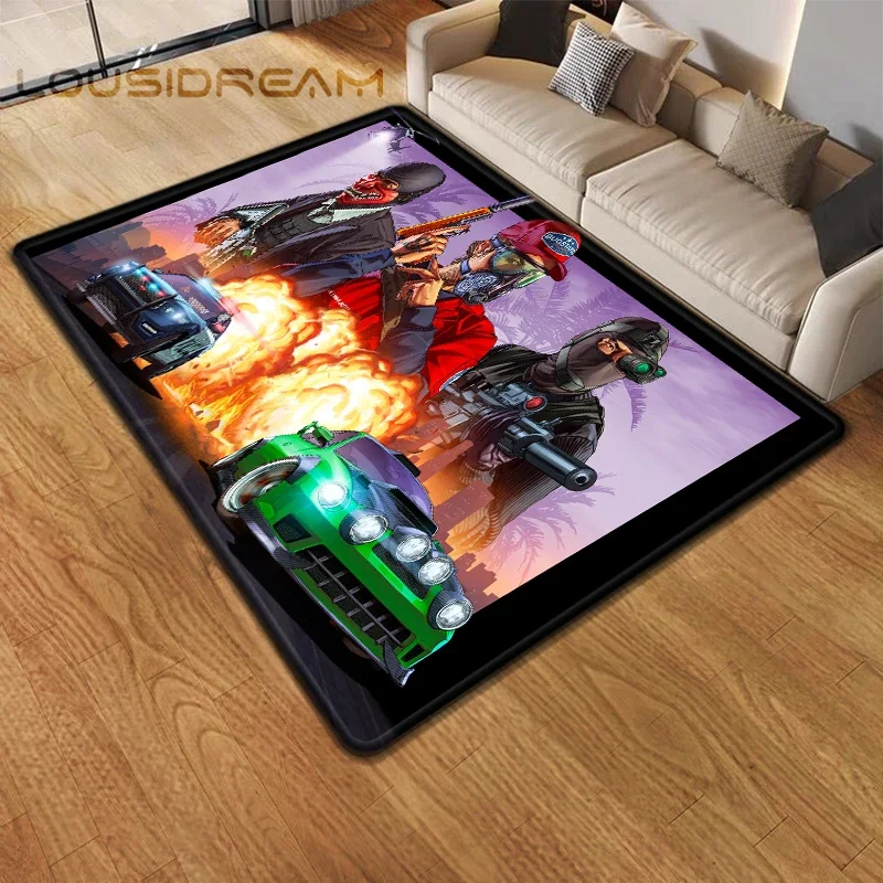 3D Grand Theft Auto GTA Game Carpet, Kitchen MEntrance Doormat, Bedroom Floor Decoration, Living Room and Bathroom Rug