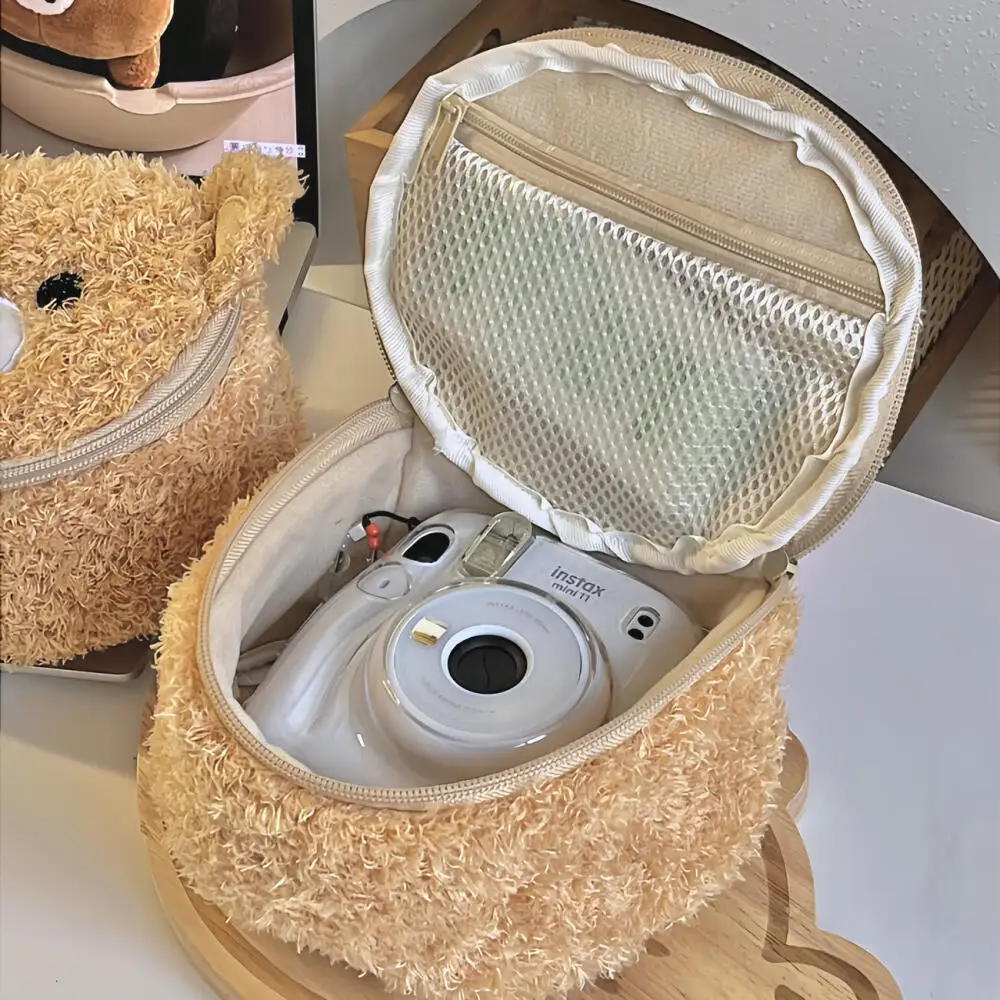 Cartoon Rilakkuma Cosmetic Bag Cubs Stereoscopic Embroidery Storage Bags Girls Cosmetic Bags Travel Bag Stationery Storage Bag