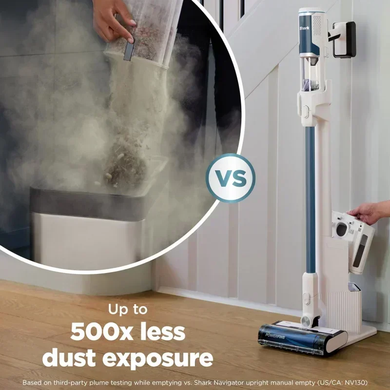 DD2Shark 깨끗한 빈 무선 스틱 자동 비우기 시스템, HEPA 필터, BU3523을 갖춘 경량 무선 진공 청소기