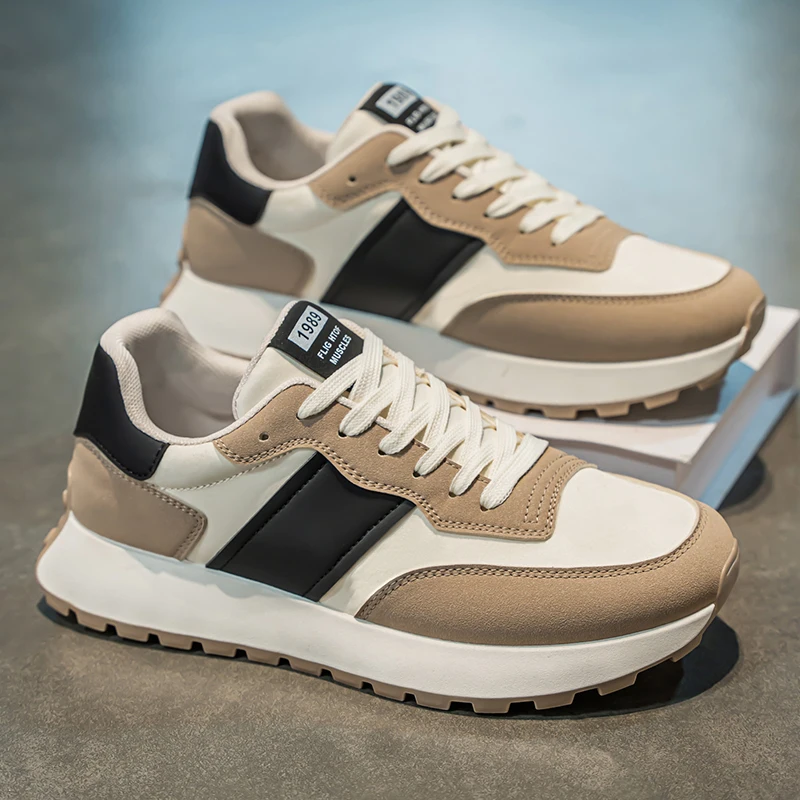 

Chunky Sneaker Men Women Retro Running Shoes Fashion Casual Microfiber Leather Fabric Breathable Height Increased Platform Shoes