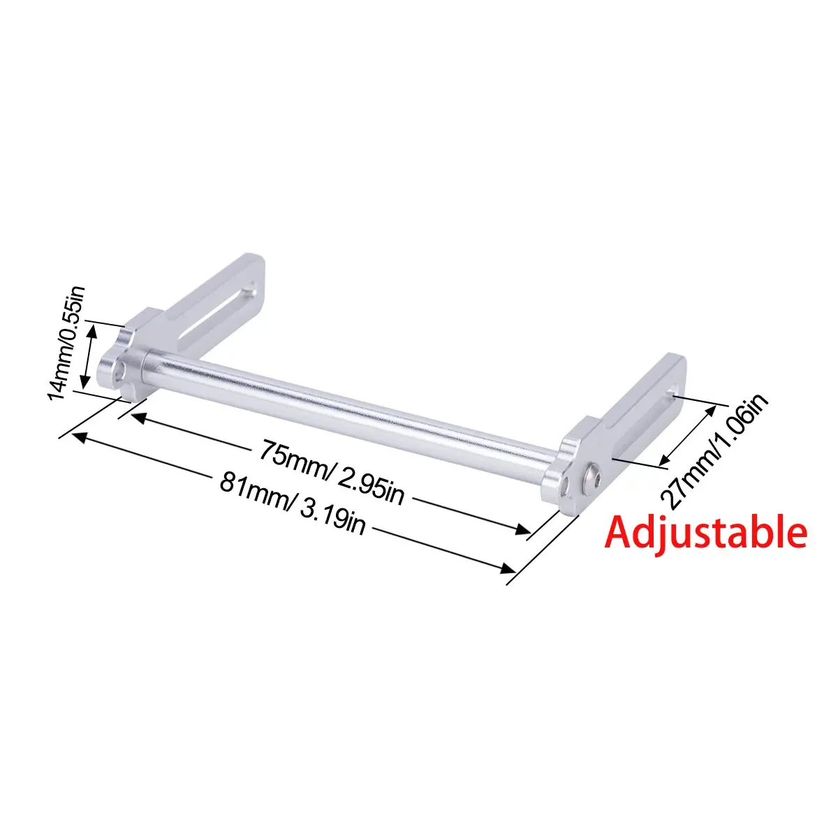 Verstellbare Aluminium-Stoßstangen vorne und hinten, Bull Bars für 1/10 RC Crawler Axial SCX10 TRX4 LCG Chassis FJ40 Dodge Power Wagon Body