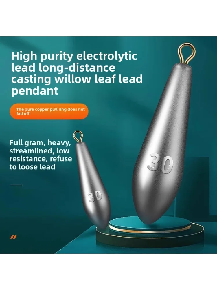 10g 15g 20g 30g 40g 50g 60g 80g 100g plombs de poids de pêche, goutte d'eau profonde balle poids plombs accessoires de matériel de pêche