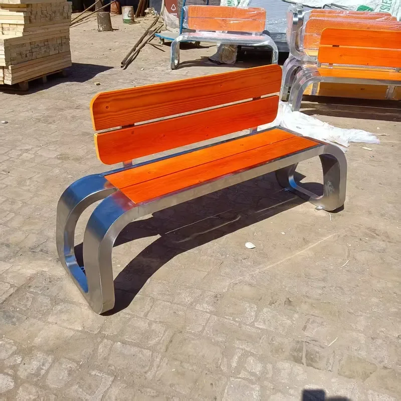 Outdoor Park Chair Garden Bench Leisure Seat for Scenic Area Street Community Courtyard Rest Back Chair Manufacturer Supply
