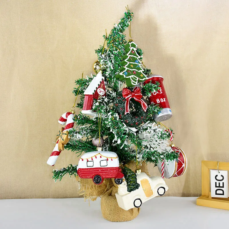 Christmas Hanging Pendant Cartoon Train House Xmas Tree Ornament Merry Christmas Decoration For Home Noel 2025 Navidad New Year