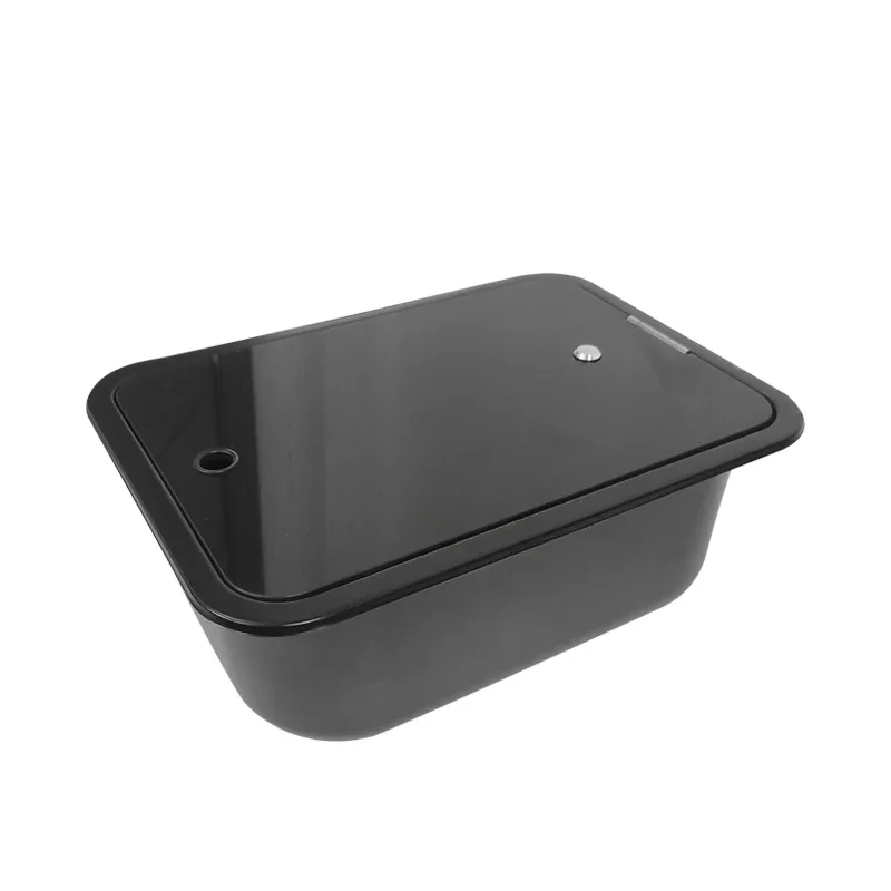 Модифицированная черная квадратная раковина для автофургона, небольшой размер, раковина для овощей из нержавеющей стали 304, с крышкой, тип B, специальный RV