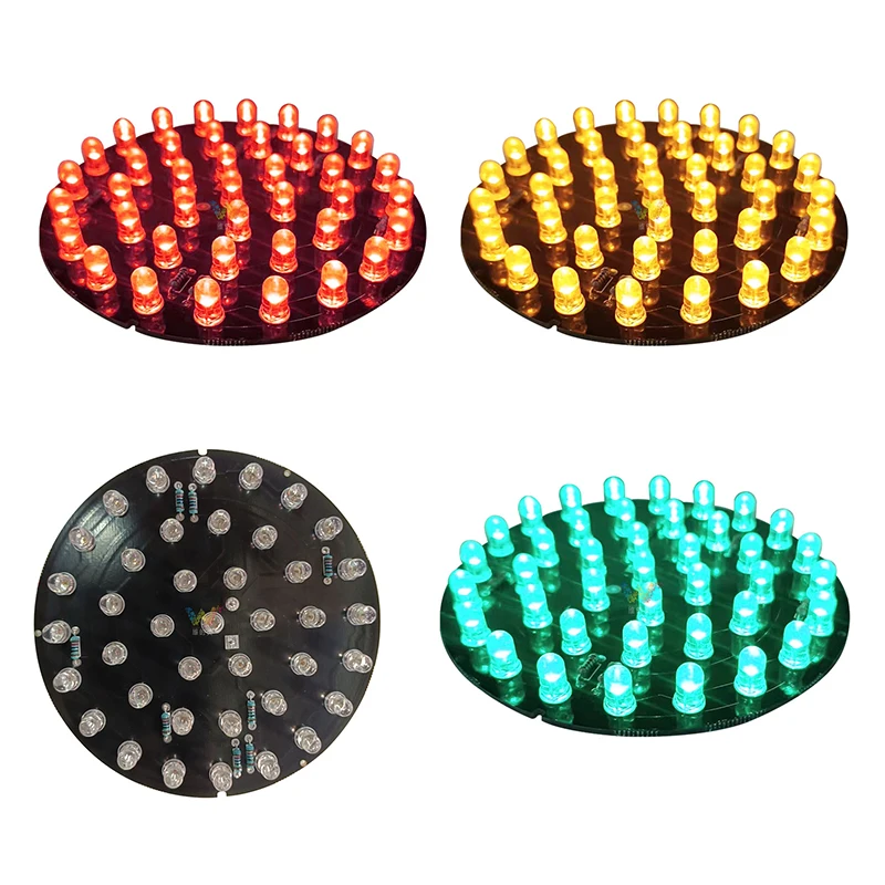 Scheda PCB per semaforo DC12V 100mm di forma rotonda WDM rivestita in lacca a tre prove