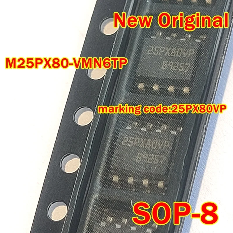 

1pcs to 100pcs M25PX80-VMN6TP SOP-8 New Original marking code:25PX80VP EEPROM, 1MX8, Serial, CMOS,