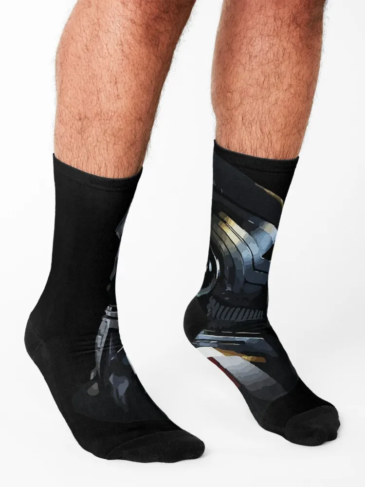 N7 Commander Shepard Mass Effect Socks هدايا عيد الميلاد للرجال من القطن عالي الجودة مصمم لكرة القدم للرجال والنساء #3