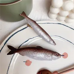 Lovely Creative Bangs Clip Simulated Food Dried Fish Hairpin Women Hair Clip Headwear Korean Style Barrette