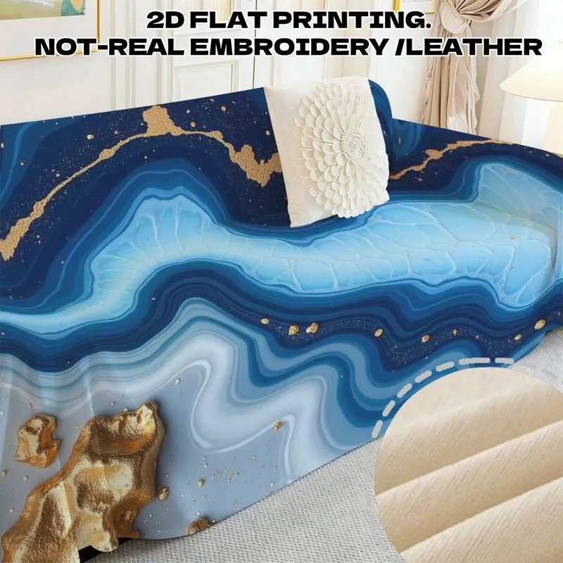 

Диван-полотенце Chenier, синий абстрактный мраморный узор, роскошный чехол для дивана, чехол для диванной подушки