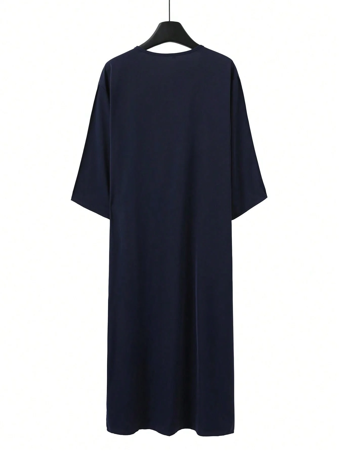 فستان كاندورا غاندورا بأكمام قصيرة للرجال مع جيب جانبي 2025 رداء إسلامي غير رسمي مطرز فستان قفطان جوبا كلاسيكي