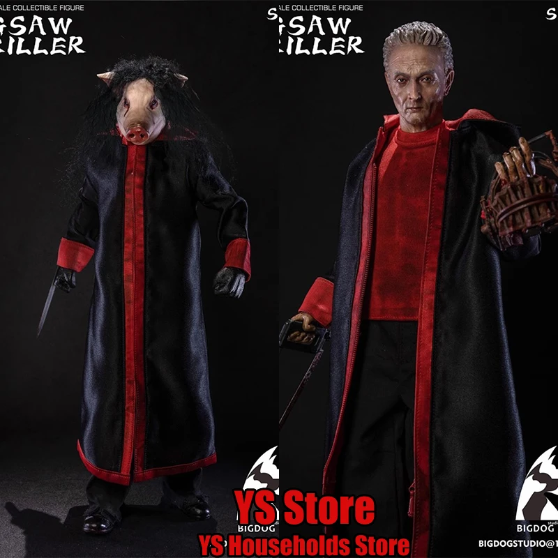 

BIGDOG STUDIO SC012 1/6 Scale Jigsaw Killer Man Action Figure Horror Pig Head Replacement Model 12" Figurine Model Collection