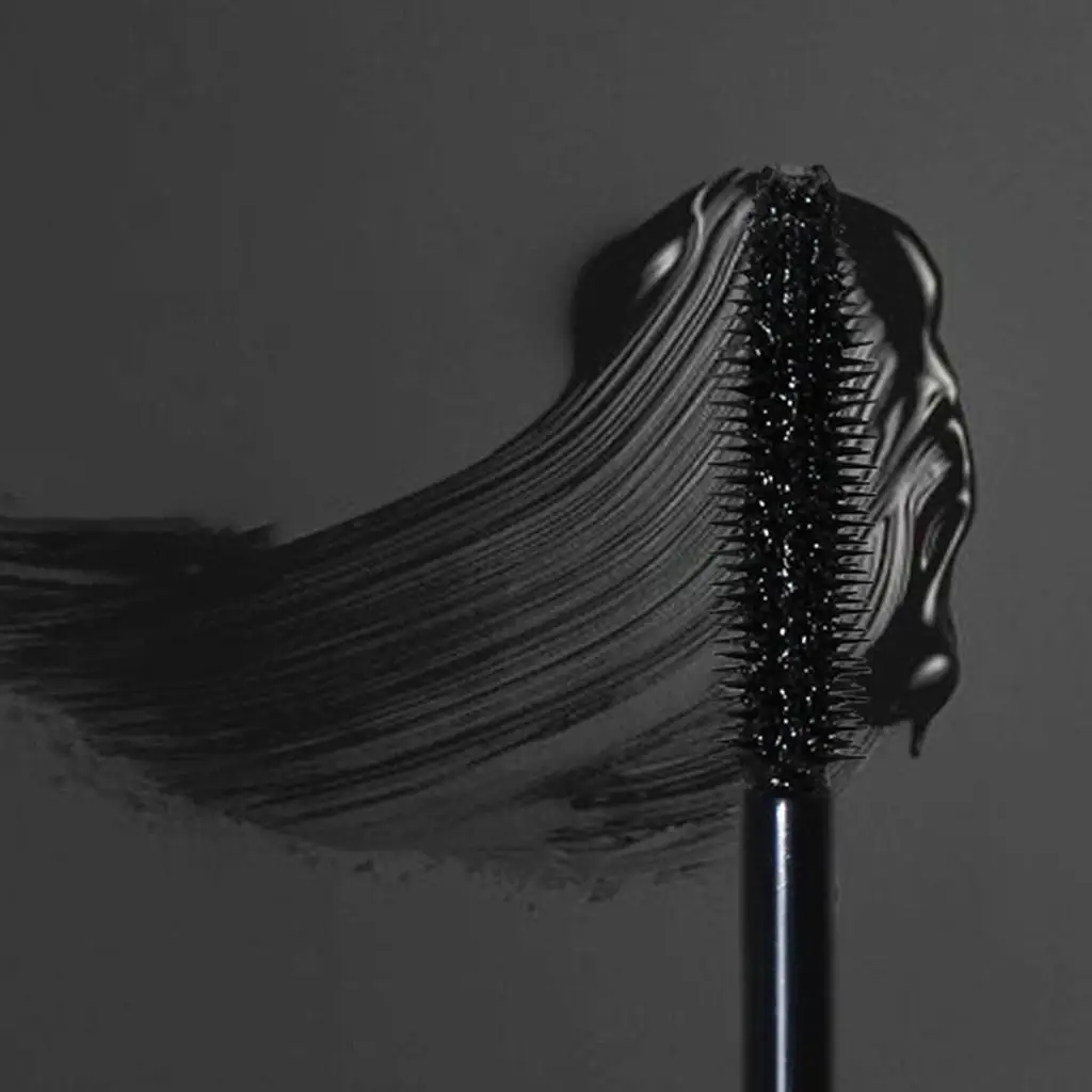 Máscara de pestañas de fibra, volumen, alargamiento, resistente al agua, cepillo de silicona, efecto rizado para pestañas exuberantes