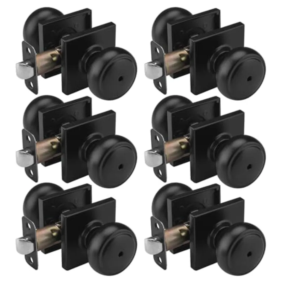

Pack Door Knob Interior, Coastal Doorknob for Bath and Bedroom, Heavy Duty Door Knob with Lock