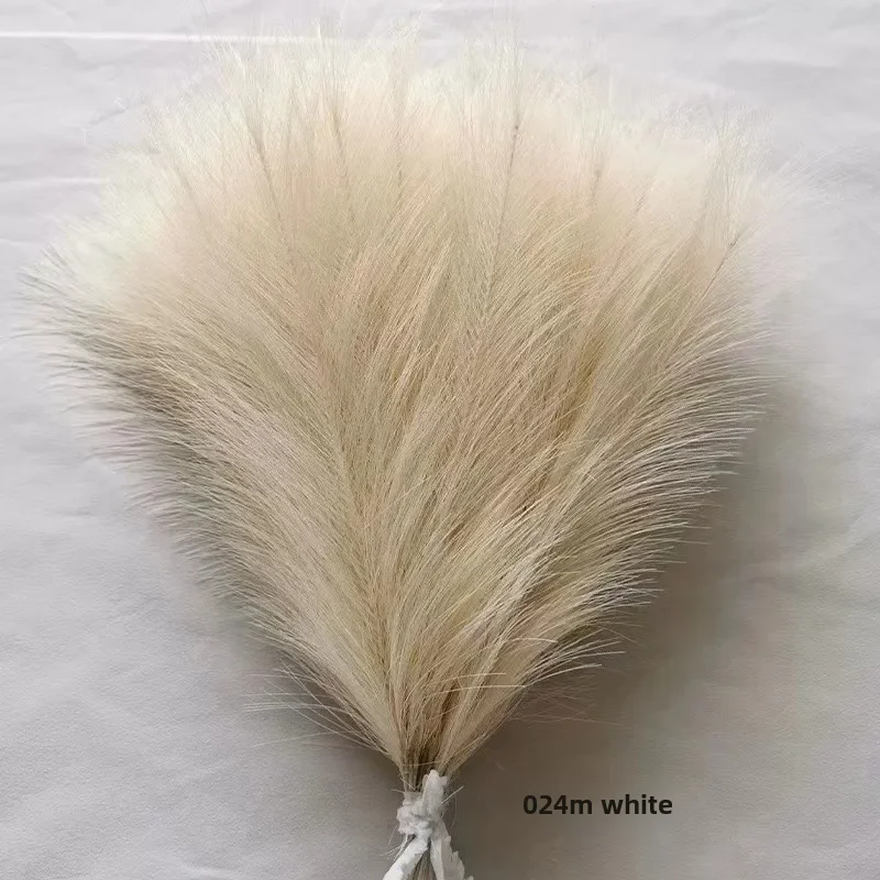 Cross-border artificial short six-pronged Pampas grass artificial flower spot home decoration artificial feather wedding prop...