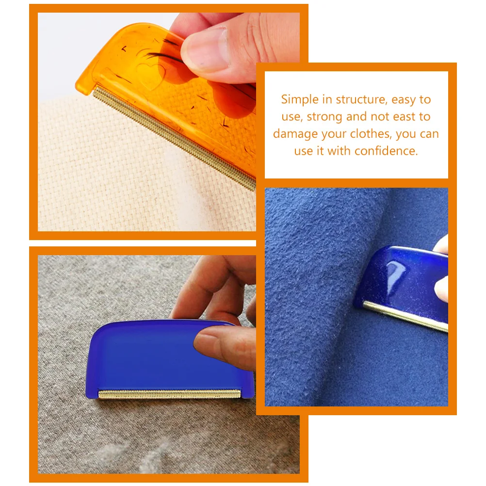 

4Pcs Manual Lint Remover Clothes Shaver Portable Fabric Scraper Tool for Pet Hair Wool Coat Sweater Pilling Removal