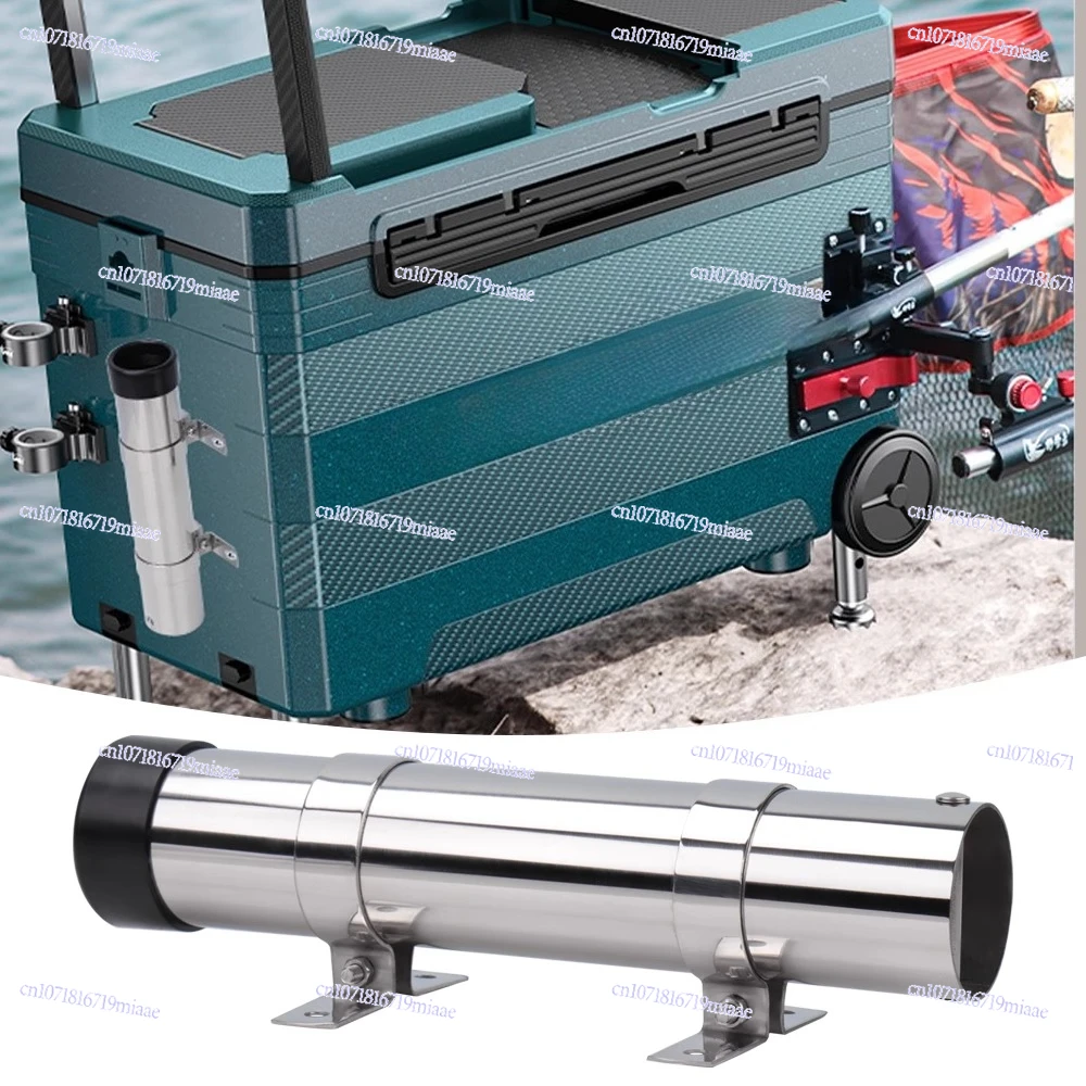 Stainless Steel Fishing Rod Insert Barrel, Pipe Clip Type Speedboat Yacht Fishing Rod Base