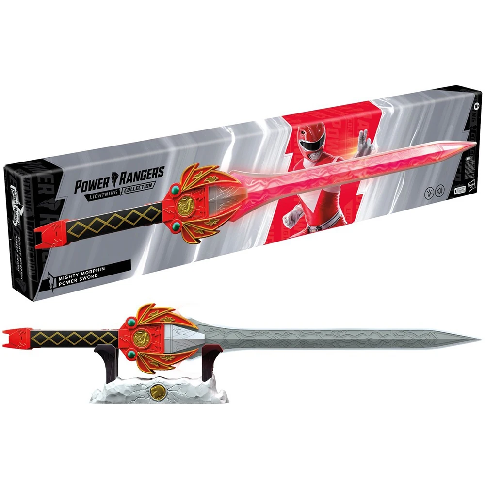 In Stock Original Hasbro Lightning Collection Power Rangers Mighty Morphin Red Ranger Power Sword Collectible Cosplay Model Toys