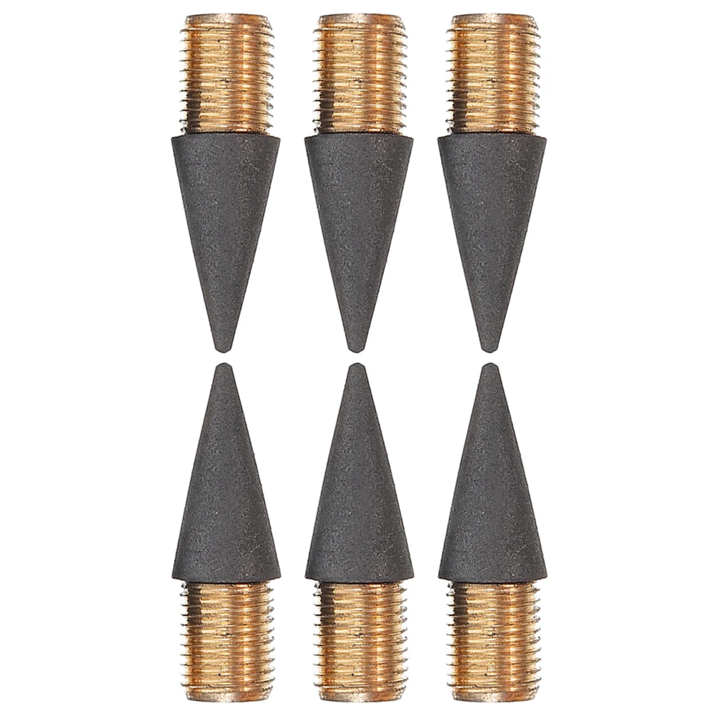 

6pcs Replaceable Pencil Tips Inkless Everlasting Leads No Sharpening Refills Compatible Forever Pen Writing Tools Student